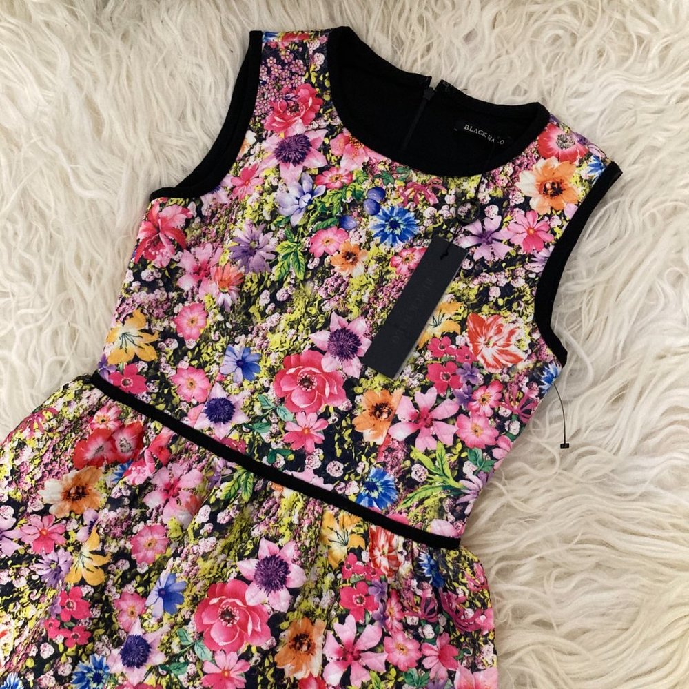 BLACK HALO Floral Print Mini Dress - Picture 3 of 11